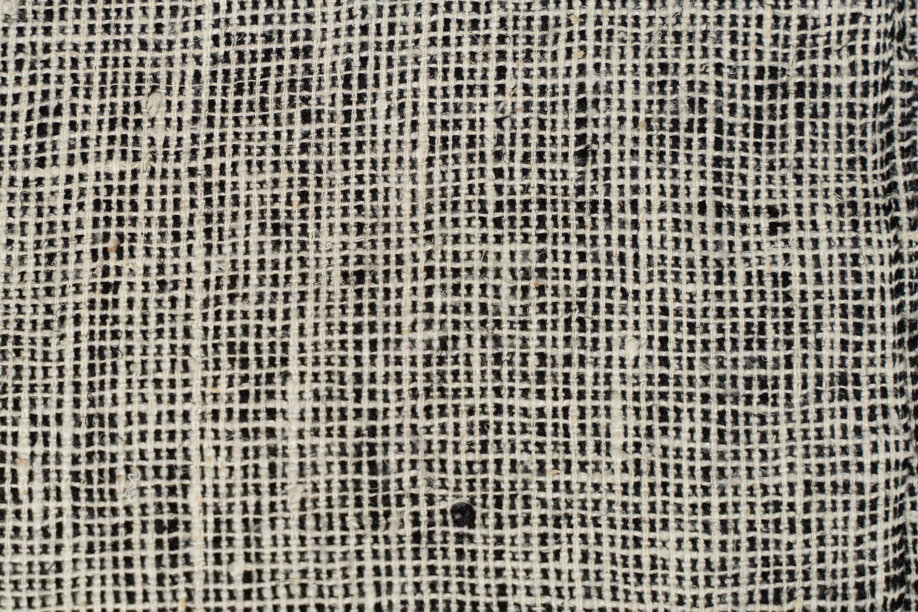 Black/White Check, Brown Effect — BHAGALPORE handwoven silk stole